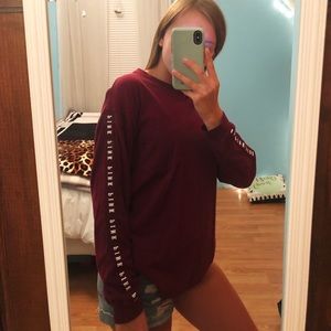 VS PINK Maroon Tee